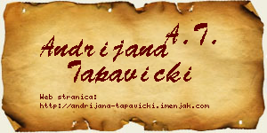 Andrijana Tapavički vizit kartica